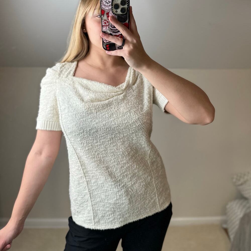 Anthropologie | Postmark: Off White Knit Blouse